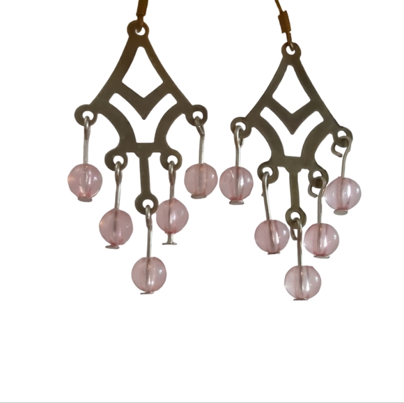 Beaded dangle earrings - Picture 2 of 3